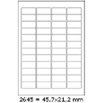 CDRmarket Самозалепващи етикети 45, 7 x 21, 2 mm, 48 етикета, A4, 100 листа (R0ECO.2645A)