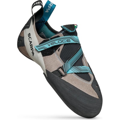 Scarpa Дамски обувки с велкро Scarpa Women's Veloce Climbing shoes - Lightgrey / Maldive - размер 36 (EU) (301-0585-0113)