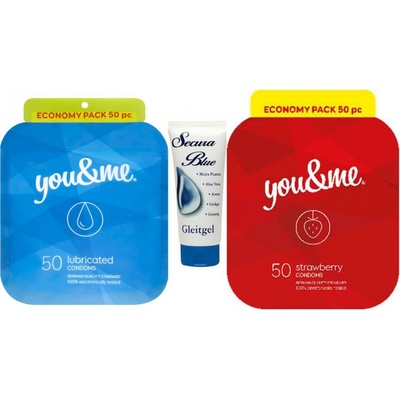 You&Me Primeros You and Me 100 ks + lubr. Gel Secura blue 200 ml