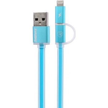 REMAX datový kabel 2v1 Aurora, USB 2.0 typ A samec na Lightning a USB 2.0 micro-B, 1m