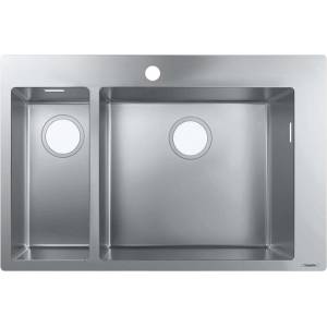 Hansgrohe - Вградена мивка S711-F655, неръждаема стомана 43309800 (43309800) Мивка за вграждане