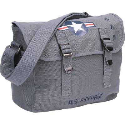 FOSTEX taška cez rameno USAF WWII plátená SIVÁ