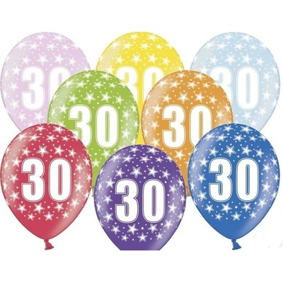 Balónek číslo 30 mix barev