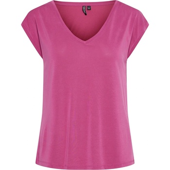 Image 1 of Pieces Тениска Pieces Women's Regular Fit Knitted T-Shirt - Fstivl Fuchsia