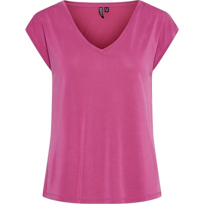 Pieces Тениска Pieces Women's Regular Fit Knitted T-Shirt - Fstivl Fuchsia
