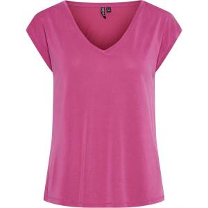 Pieces Тениска Pieces Women's Regular Fit Knitted T-Shirt - Fstivl Fuchsia