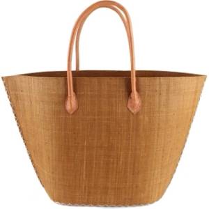  Плажна чанта от рафия Fratelli Mazzanti FM B4370, 60 см, Лешник