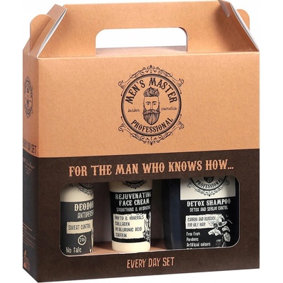 Men's Master Комплект - Крем за лице, детоксикиращ шампоан и дезодорант