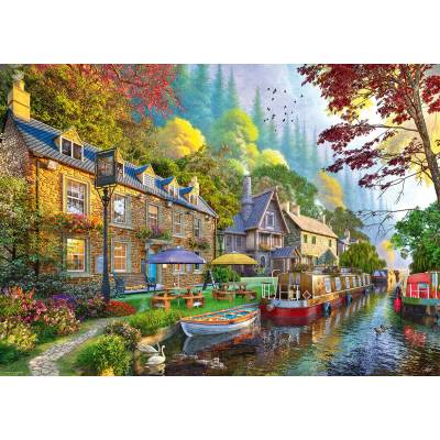 Ravensburger - Puzzle Down the Lane No. 6: Canal Side Lane - 1 000 piese