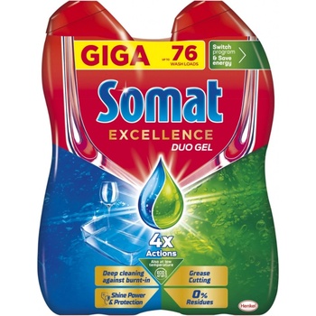 Somat Excellence Anti-Grease DUO Gél do umývačky 76 PD
