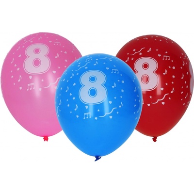 Wiky Balónik nafukovací 30cm sada s číslom 8 WKW009920
