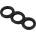 Erecto Liquid Silicone Triple Cock Ring Black
