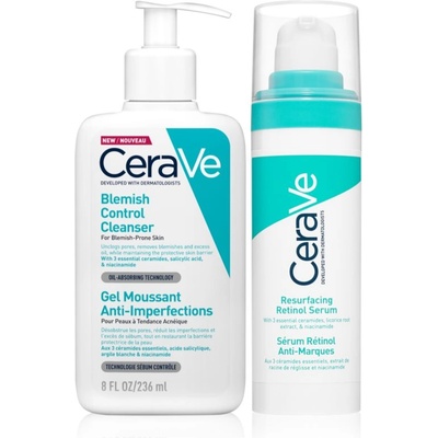 CeraVe Control Cleanser & Retinol Serum Duo комплект против несъвършенствата на акнозна кожа