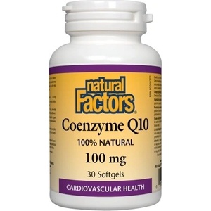 Natural Factors Coenzyme Q10 - Коензим Q10 100 mg, 30 софтгел капсули Natural Factors (2070 NF)