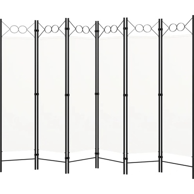 vidaXL Paraván 320711 240 x 180 cm bílý