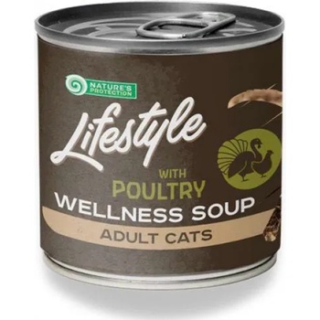 Nature's Protection Nature's Protection Lifestyle Wellness Soup for Longhaired Cats With Poultry - супа за дългокосмести котки с домашни птици, 6 х 140 мл