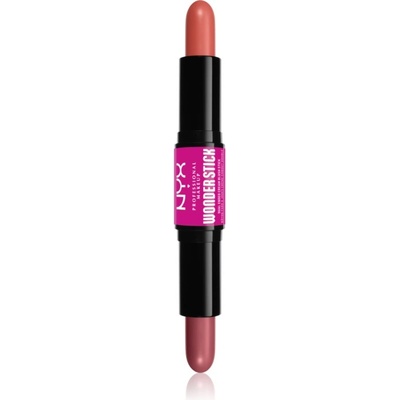 NYX Professional Makeup Wonder Stick Cream Blush двустранна контурираща писалка цвят 02 Honey Orange N Rose 2x4 гр