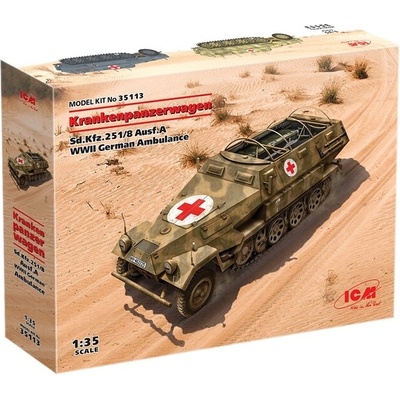 ICM Sd.Kfz.Ausf.A Krankenpanzerwagen WWII German Ambulance 251:8 1:35