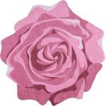 Vitaus Килим Rose Duro, ⌀ 80 cm Pembe - Vitaus (FGR-S138-80x80)