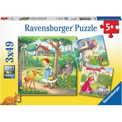 Ravensburger - Puzzle 3x49 Rapunzel, Little Red Riding Hood, The Prince - 40 - 99 piese