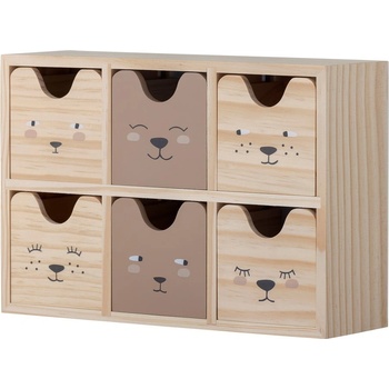 Bloomingville Mini Дървен органайзер за детски играчки в естествен цвят 27x8x18 cm Calle - Bloomingville Mini (82062613)