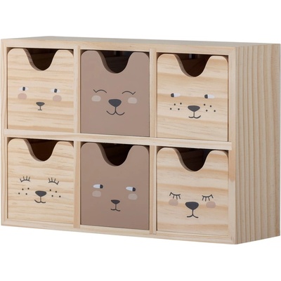 Bloomingville Дървен органайзер за детски играчки в естествен цвят 27x8x18 cm Calle - Bloomingville Mini (82062613)