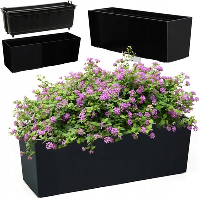 Kadax Květináč 56 x 19 x 19 cm plast černý