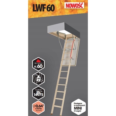 Fakro LWF 60 55x100 cm 280 cm