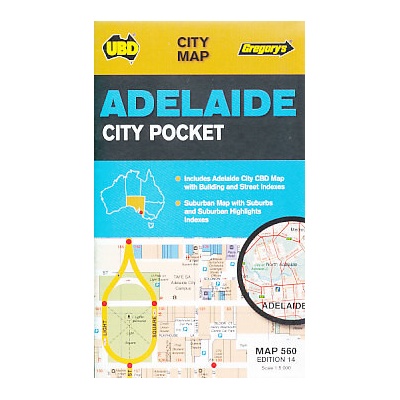 UBD vydavatelství plán Adelaide 1:5 t.-1:10 t. pocket