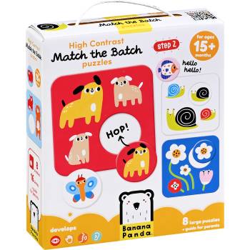 BANANA PANDA Бебешки пъзел Banana Panda 8 в 1 - Свържи животните и растенията (49212)