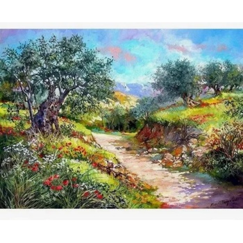 Image 1 of Пътека в гората Рисуване по номера