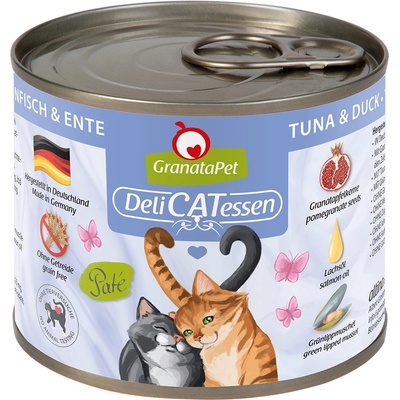 GranataPet pro kočky Delicatessen tuňák a kachna 6 x 200 g