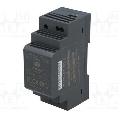 MEAN WELL DDR-30G-5 Měnič: DC/DC; 30W; Uvst: 9÷36VDC; Uvýst: 5VDC; Ivýst: 6A; DDR; OUT: 1