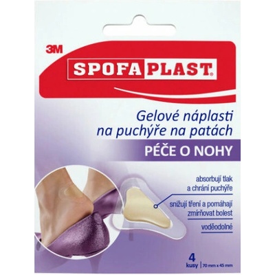 3M SPOFAPLAST Gélové náplasti na pľuzgiere na pätách 70 x 45 mm 4 ks