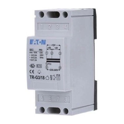 Zvonkový transformátor EATON TR-G3/18 230V/4/8/12V 18VA 272483