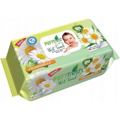Fresh Air vlhčené obrúsky 120 ks klip harmanček žltý