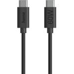 Hama Кабел за зареждане usb-c - usb-c, 60 w, 1.2 м, черен (hama-86446) - pcbuild