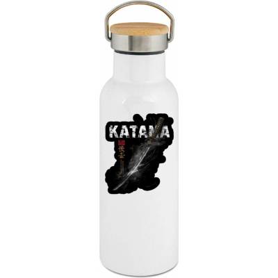 123TRIKO termoska Katana v kouři, bojový potisk 500 ml