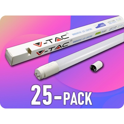 V-tac Led Trubice T8, 18W, 120Cm, G13, Nano Plast, 1700Lm , 25 ks Neutrální bílá 4000K