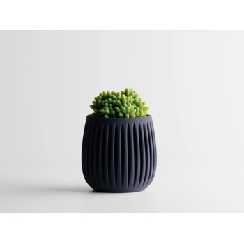 Кашпа Columna Малка, 101x101xH100мм- Тъмносин Мат