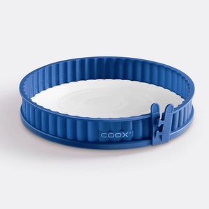 coox Силиконова форма за киш COOX с порцеланова основа в син цвят - Ø26 х h4 см (COOX 1605-311)