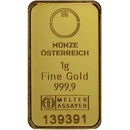 Münze Österreich Kinebar zlatá tehlička 1 g
