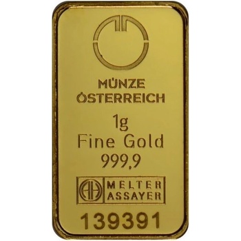 Münze Österreich Kinebar zlatá tehlička 1 g