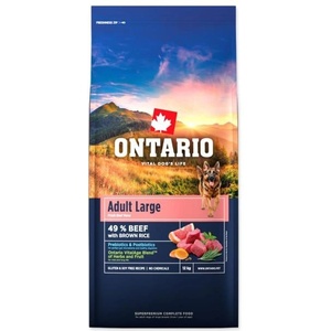 ONTARIO Adult Large Beef & Brown Rice 12kg храна (214-13132)