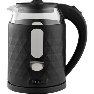 Elite Електрическа кана elite gek-1229bl, Стъклен корпус, Черен (71229) - topmall Електрически кани