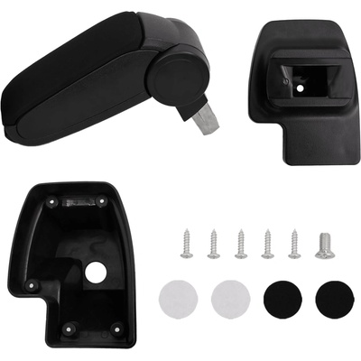 vidaXL Подлакътник за кола черен 15x35x(33-49, 5) см ABS (154687)