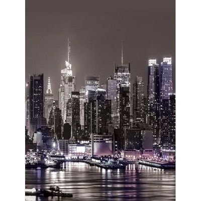 Preinterier Fototapeta panel - PL0132 - New York v noci vlies - 206cm x 275cm
