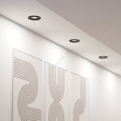 EGLO 902265 - Комплект от 3 вградени точкови LED осветителни тела BARRANCO LED/4, 8W/230V, черни (EG902265)