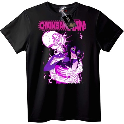 NOONEBRAND Тениска Chainsaw Мама Anime - M, White