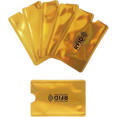 RFID ochranný obal na kartu zlatá
